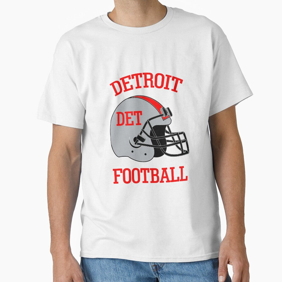Detroit Football T-Shirt for Men and Women by AllStarMerch