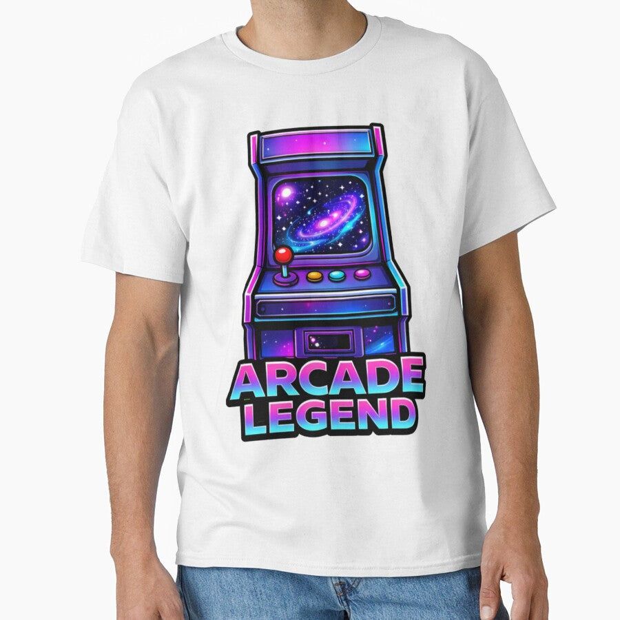 Arcade Legend Retro Gaming Machine – Neon Vaporwave Arcade Gamer Design by NuniDesigns