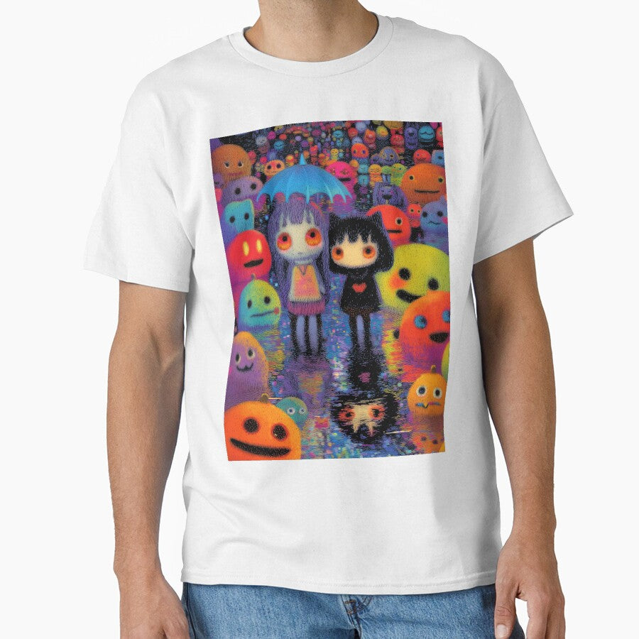 Kawaii Ghost Parade with Creepy Cute Girls – Rainbow Spooky Aesthetic by Art of Ngu