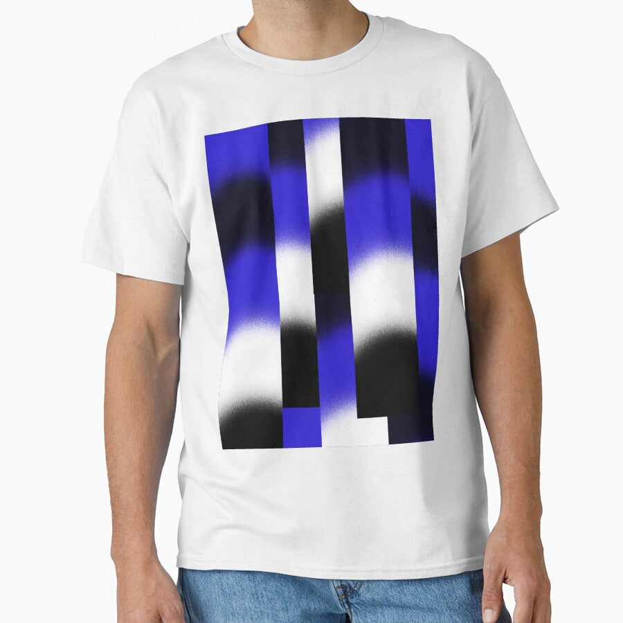 Blue Black and White Unique Hypnotic Geographic Pattern by ChromaticAddict