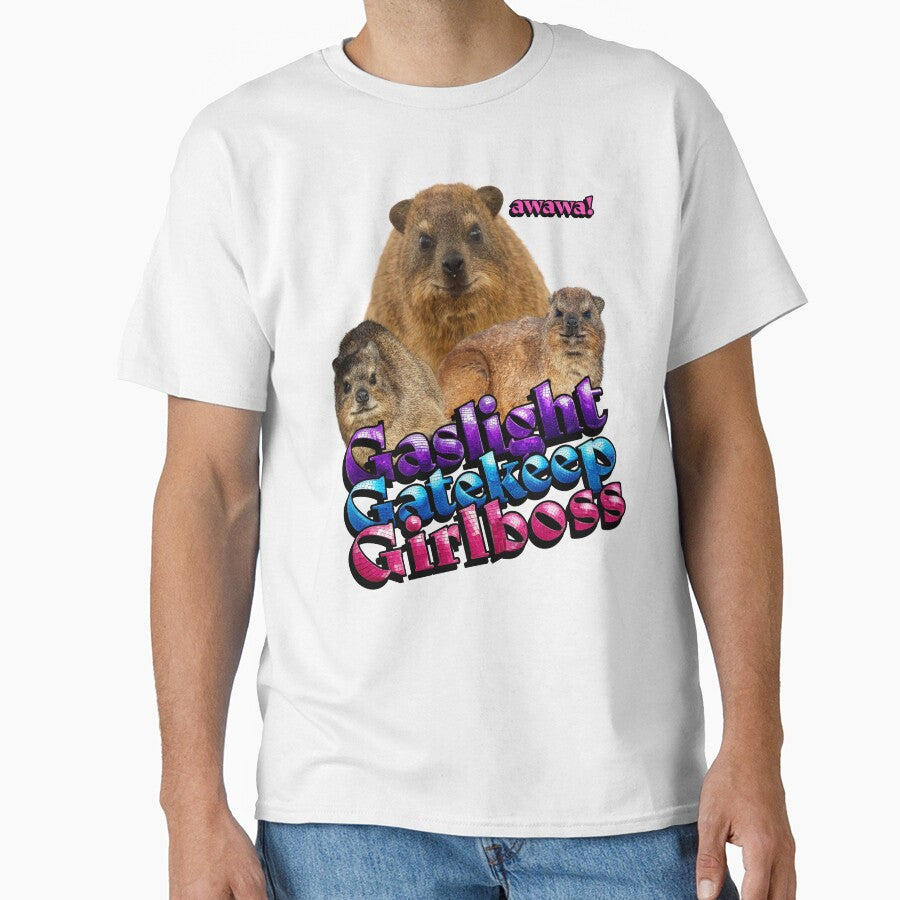Hyrax Awawa Dassie Gaslight Gatekeep Girlboss Disco Meme by Astropaint