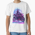 Vaporwave Anime Girl on Motorcycle,90s Retro Aesthetic Synthwave Art by WVPR