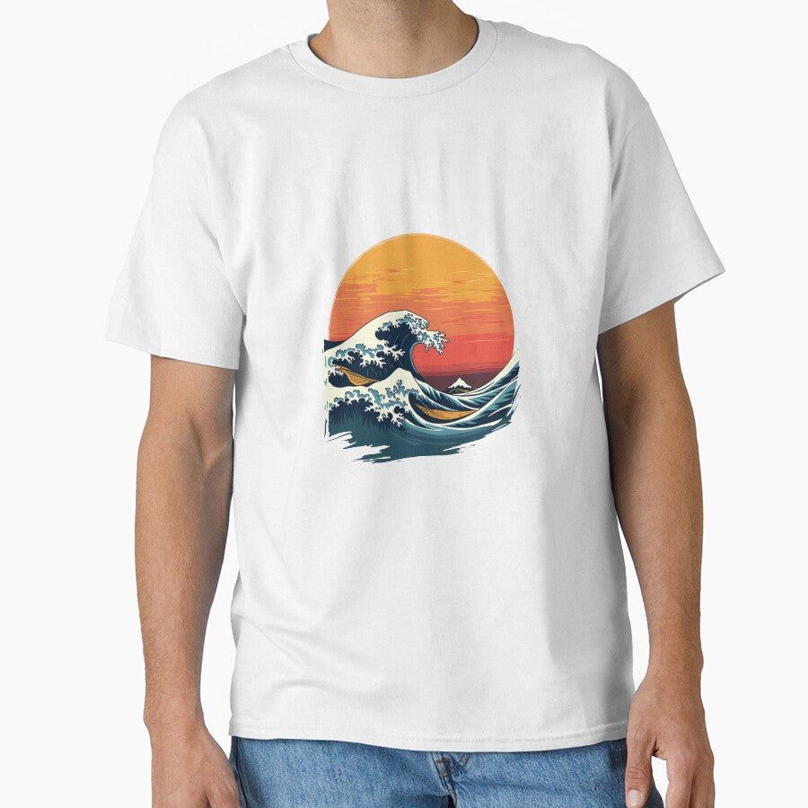 Retro Wave Design: Bold 70s Lines in Orange and Mustard by VibeTCreations