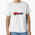 I Love Techno Text Electronic Music Lover Design by  ZenRave Designs