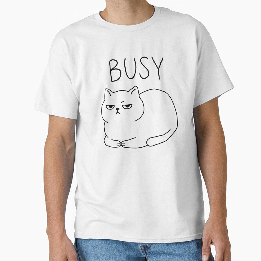 Busy Cat Loaf | Funny Minimalist Cat Line Art by Crestly Creatives