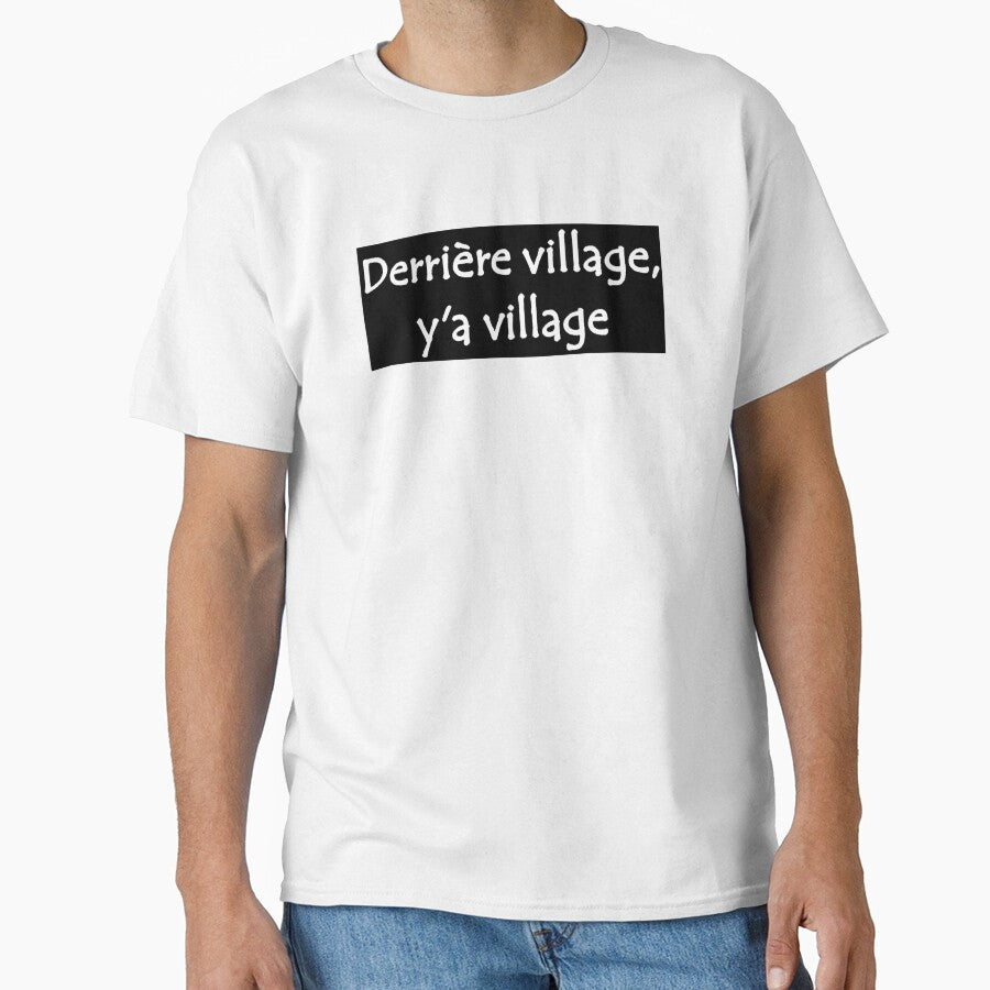 Derrière Village y'a Village  West African French Street Slang Quote  Black & White by Tony Cisse