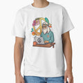 Elderly White Hippie Programmer – Retro Tech Peace Humor Design by Lunaria Arts