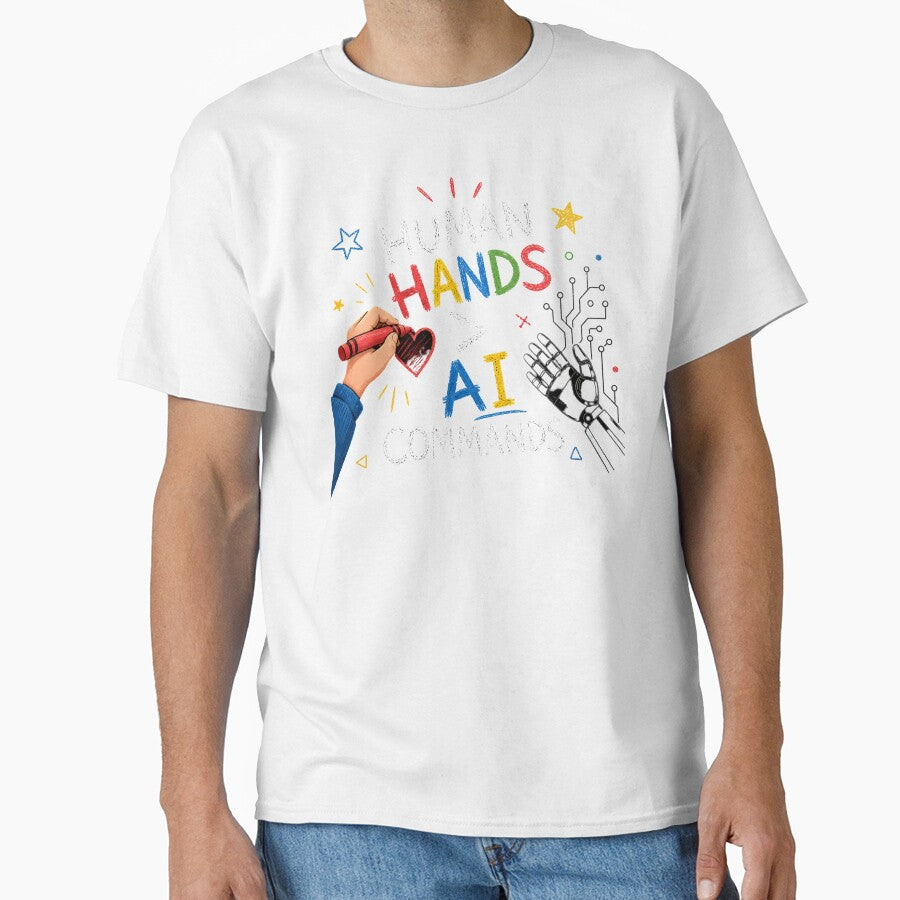 Human Hands AI Commands Pro Human Creativity Crayon by chattsuede