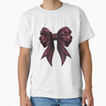 Burgundy Satin Bow – Coquette Aesthetic Design by FloraMyst