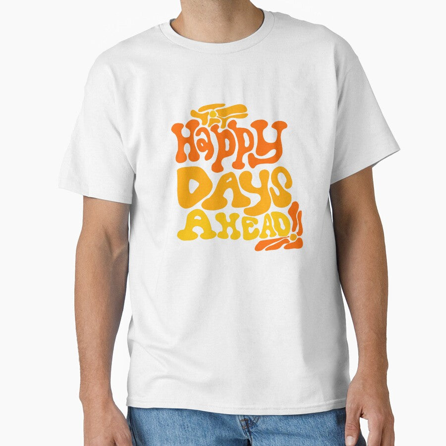 Groovy happy days ahead warm bright palette yellow orange flowers retro by Mariecobiz