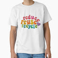 Reduce Reuse Recycle Rainbow Retro Environmental Advocacy by cashewdays