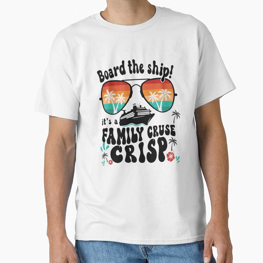 Family Cruise  Board the Ship | Tropical Summer Vacation Typography by Colorful-Garden
