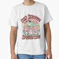 Frog on Mushroom Vintage Retro Sunset Vibe by Jesse Bennett