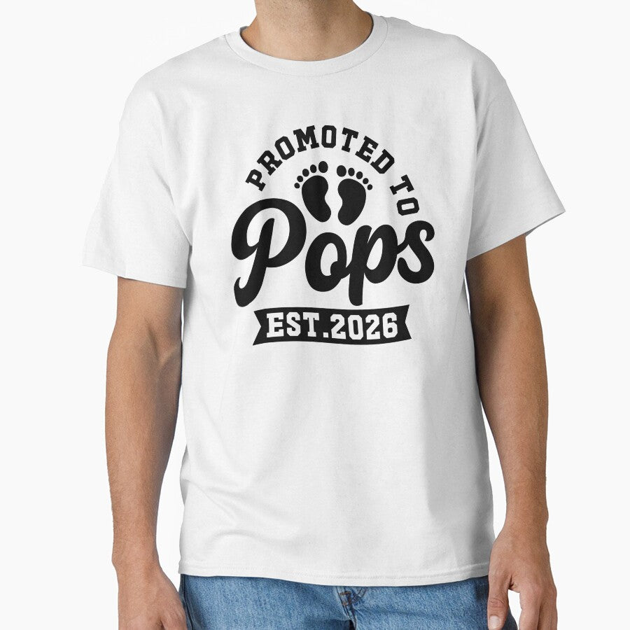 Promoted To Pops est. 2026 Soon To Be Pops 2026 Expecting Father Announcement by gunaone-design
