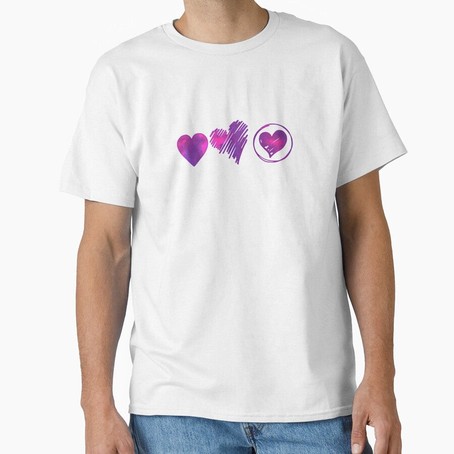 Purple hearts slim fit Essential by DuangpornShea