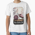 Slow Hobby Club Crochet Division Emblem with Mountains and Pink Yarn by SplashTastic