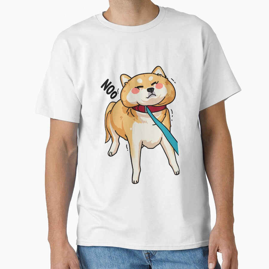 Shiba Inu Pulls the Leash by WonderDrawer