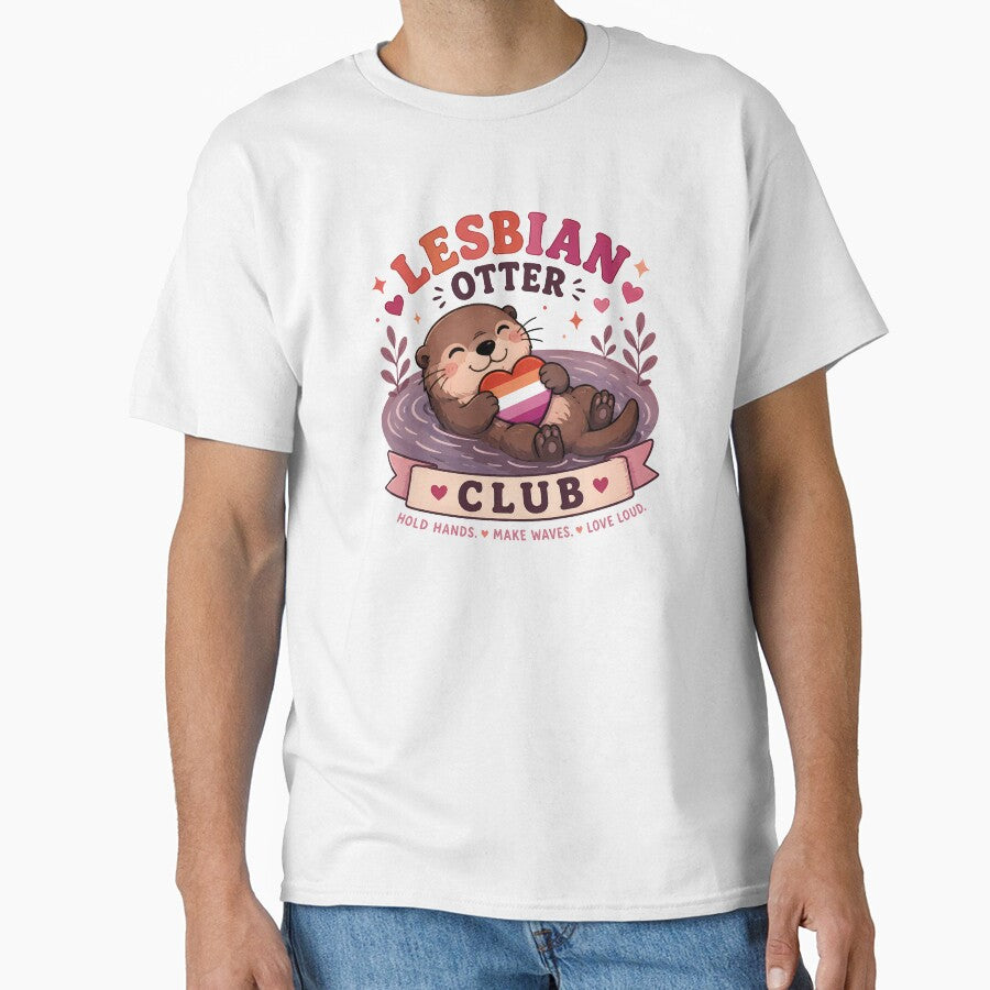 Lesbian Otter Club | Pride Creatures Collection | LGBTQ Mascots | Emotional Support Animals | Cute Queer Stickers by VectorJoy