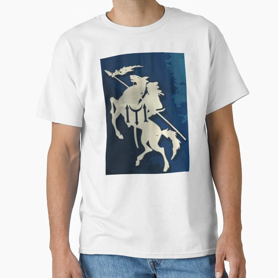Horse Rider print Cotton T-shirt by storeInsight