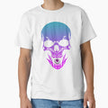 Vaporwave Synthwave Retrowave Creepy Skull with eye print by D-C-Designs