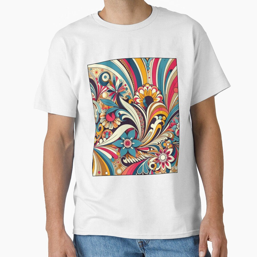 Vintage floral design 1970 bright colors by Blessinger77