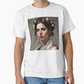 Woman with flowers wall art print by MK26Designs