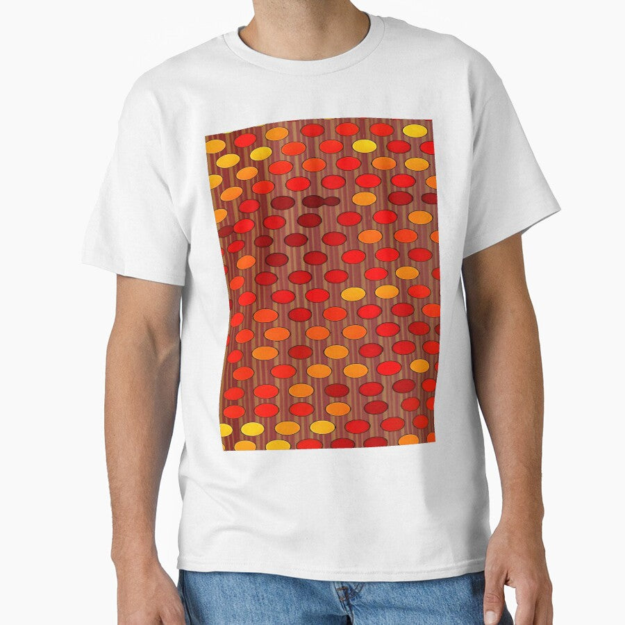 Retro Red and Orange Polka Dot Pattern by SouthPrint