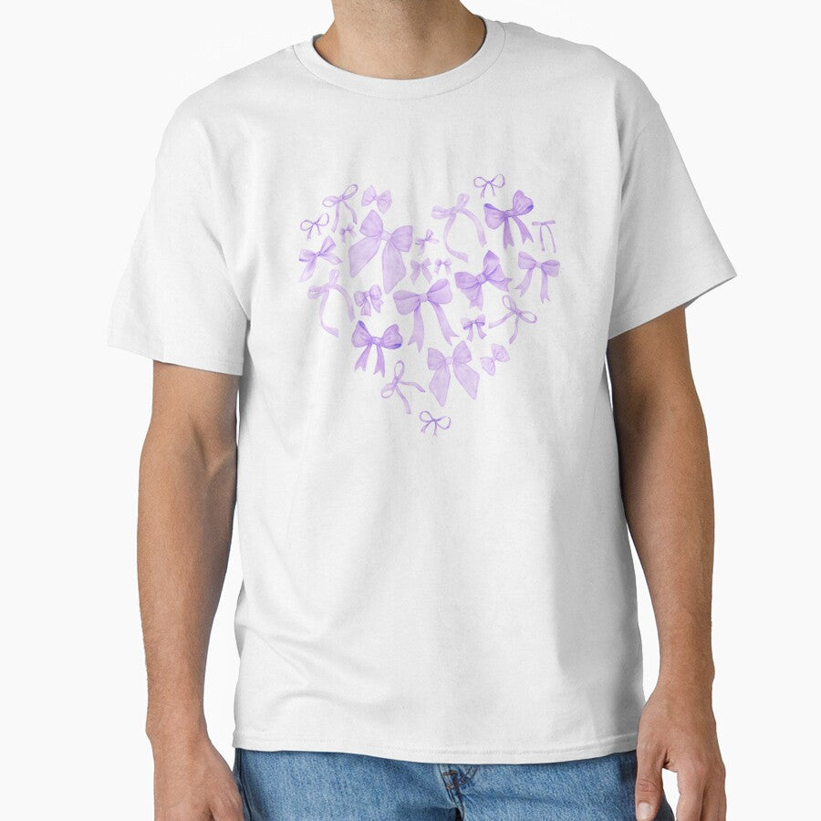 Purple Coquette Bows Heart by Caring Hearts