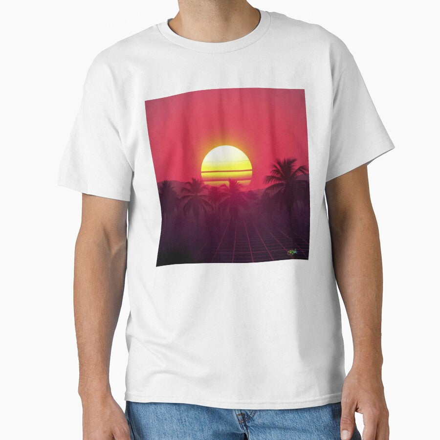 Synthwave Summer Retro 80s Neon Landscapes 368 by Benito Del Ray