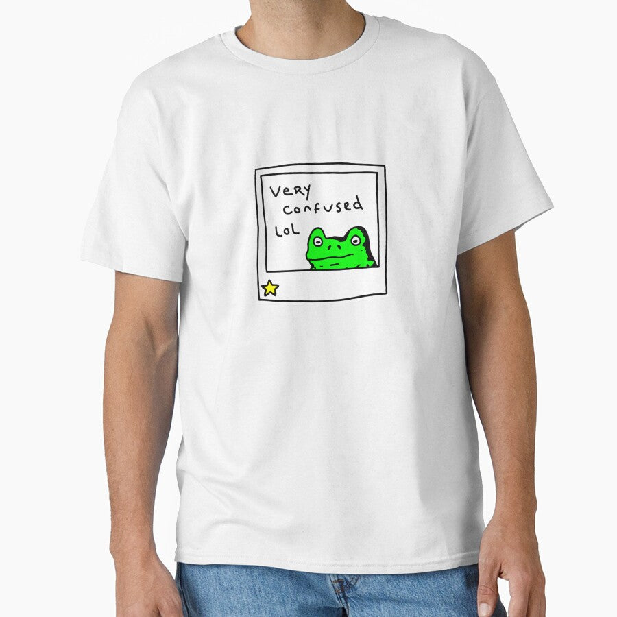 Confused Frog Polaroid - "No Thoughts, Just Vibes" by JBartworks