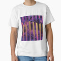 Celestial Purple Gold Stripe Pattern by bubblegoth