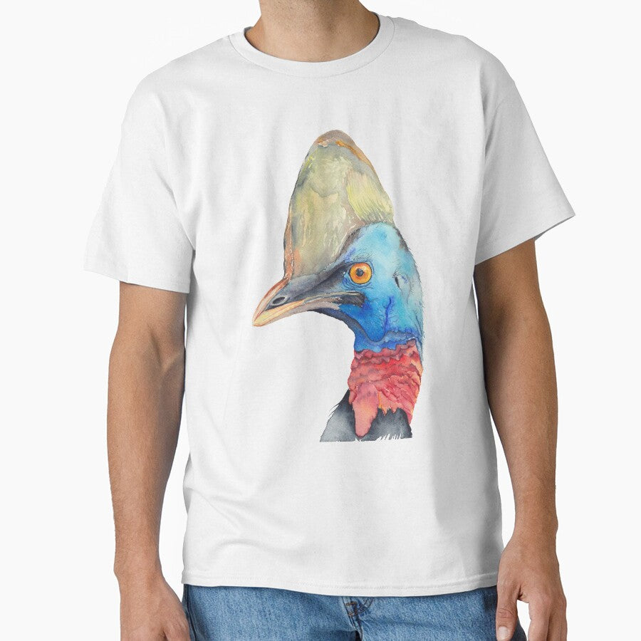 Cassowary - Australian bird watercolour by Zoya Makarova