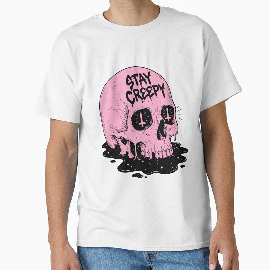 Pastel Pink Melting Skull Aesthetic - Pastel Goth by bapupa