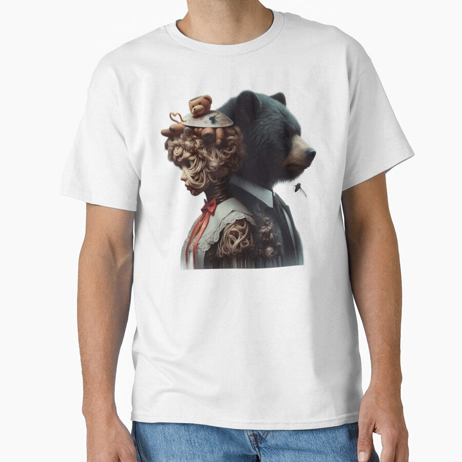 Surreal Noodle Portrait with Black Bear and Teddy Bear by LujziWorld