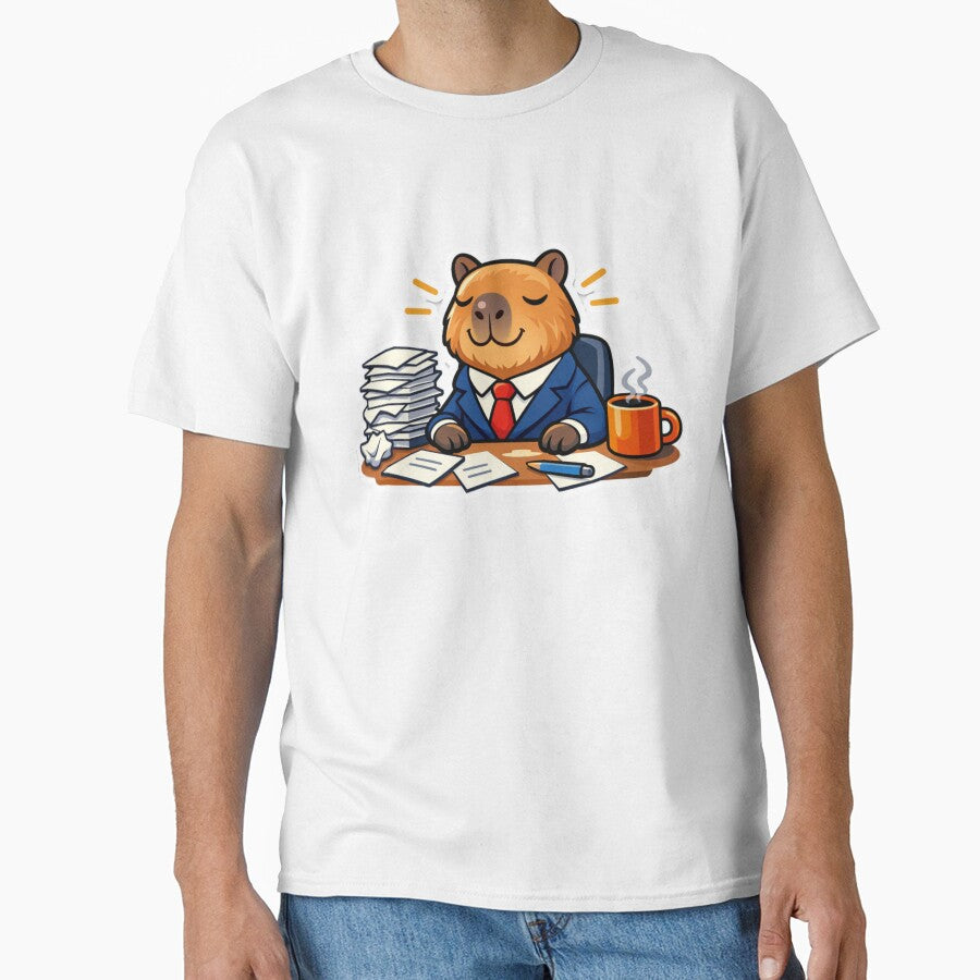 Business Capybara Vibes – Funny Office Art Sticker by InkognitoPrints