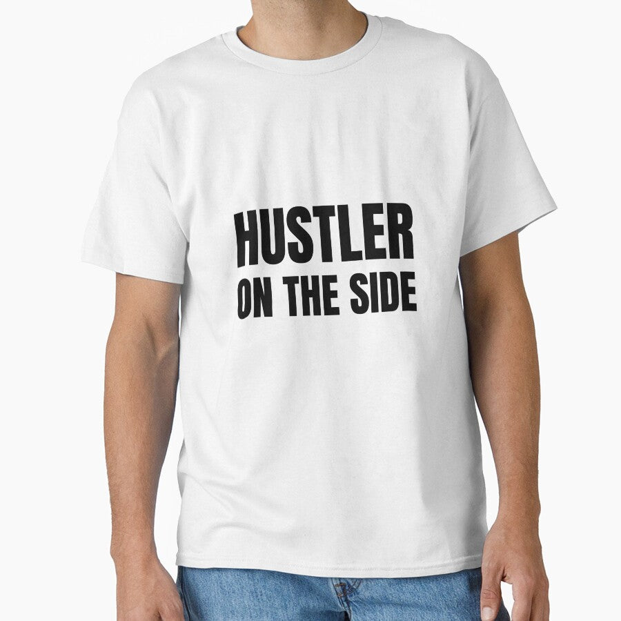 Hustler on the Side - black text on white by katiekendall