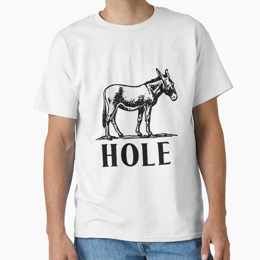 Donkey Hole Funny Animal Pun Humor by ZEtexaxe