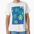 Purple pattern and green flowers retro pattern by BritishDelights