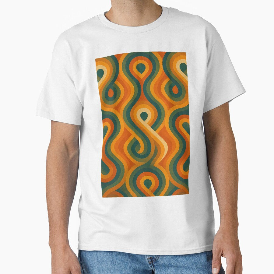 Retro 70s Wavy Loop Pattern by weirdfishes123