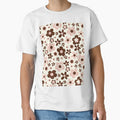 BROWN PEACH BOHO RETRO FLOWERS by blomastudios
