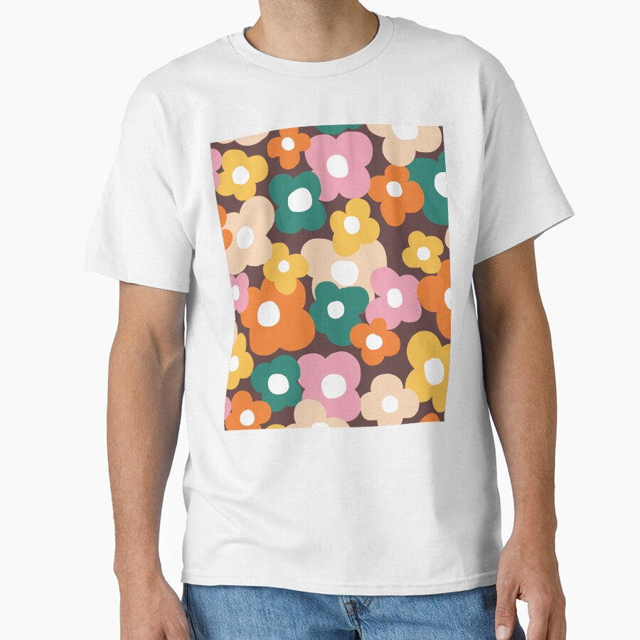 Groovy 70s Vintage Retro Flower Power in Autumnal Colors by Deutschic