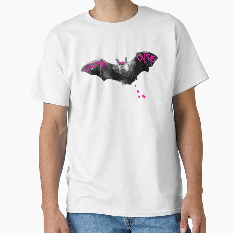 Wicked Cute Bat hot pink hearts graffiti goth by FeralFix