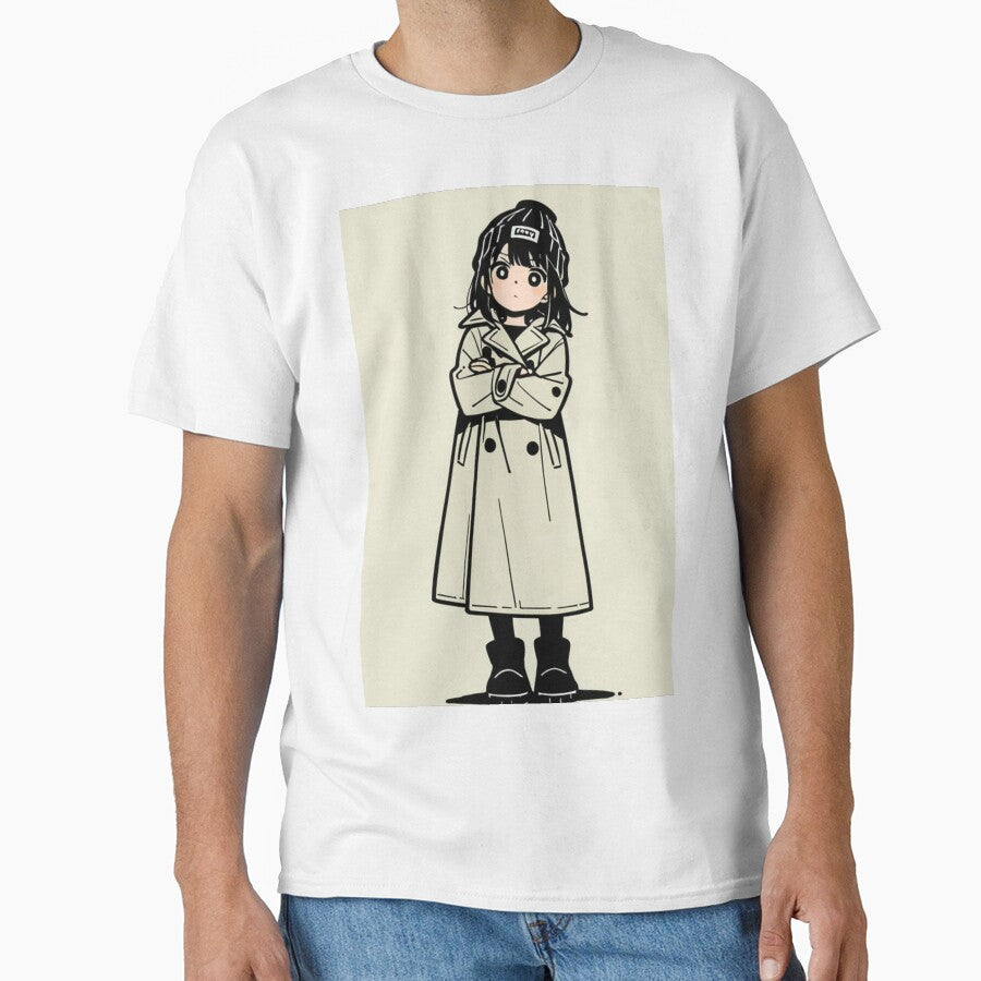 Fashion - Man in Beige Trench Coat Beanie Streetwear Anime by AnimeShin
