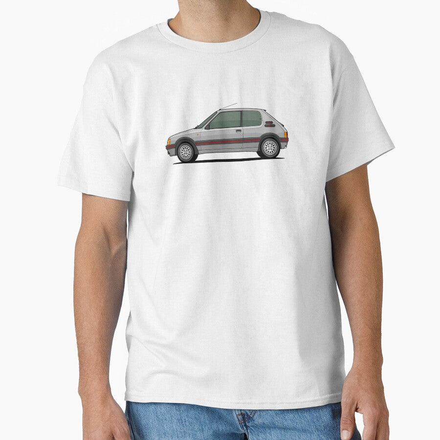 Peu geot 205GTi 1.6 Graphic Illustration - Silver by RJWautographics