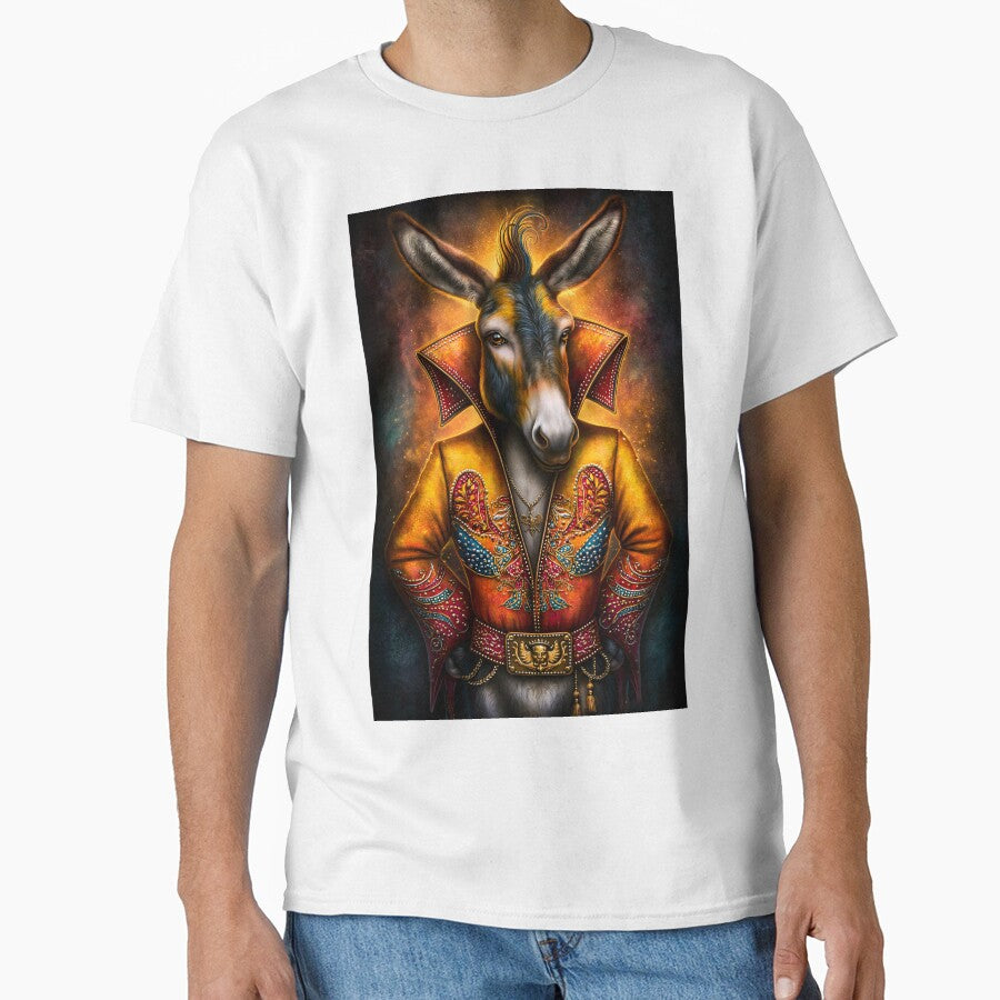 Stylish Donkey In Vibrant Artistic Attire by Artessie