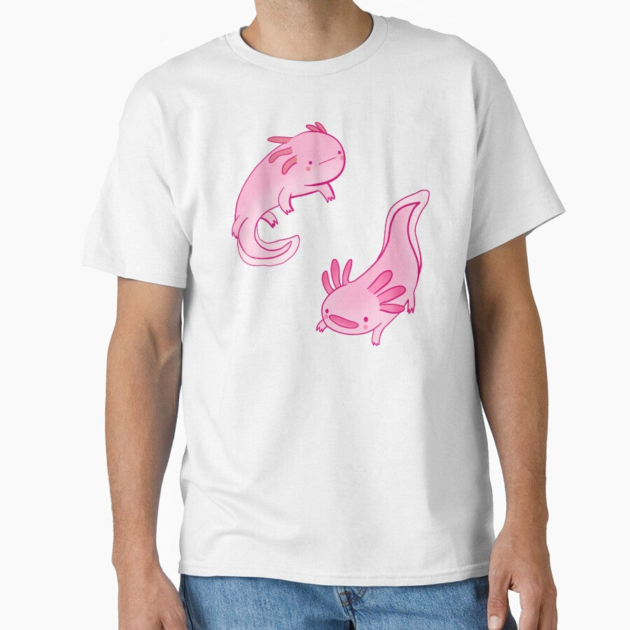 Two axolotls drawing by Mayarart