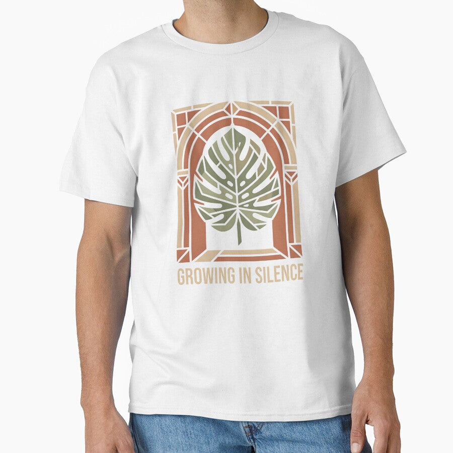 Growing In Silence Monstera Leaf Stained Glass Plant Art by SplashTastic