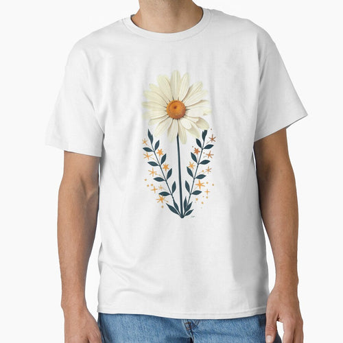 60s daisy design retro flower classic tshirt by anandsiva2703
