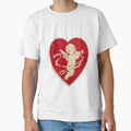 Vintage valentine's day cherub in heart by Pixiedrop