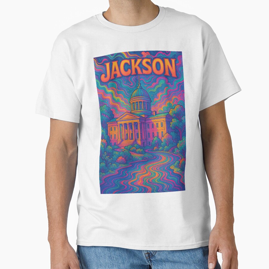Vibrant Psychedelic Jackson Art | Trippy 70s-Inspired Portrait | Retro Pop Vibes | Colorful Music Legend Illustration by PaintedPixels01